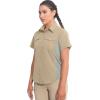 imageLittle Donkey Andy Womens Stretch Quick Dry UPF50 Short Sleeve Shirt for Hiking Travel CampingKhaki