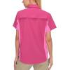 imageLittle Donkey Andy Womens Stretch Quick Dry UPF50 Short Sleeve Shirt for Hiking Travel CampingRose Red