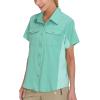 imageLittle Donkey Andy Womens Stretch Quick Dry UPF50 Short Sleeve Shirt for Hiking Travel CampingSeafoam