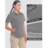 imageLittle Donkey Andy Womens Stretch Quick Dry UPF50 Short Sleeve Shirt for Hiking Travel CampingSteel Grey