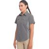 imageLittle Donkey Andy Womens Stretch Quick Dry UPF50 Short Sleeve Shirt for Hiking Travel CampingSteel Grey