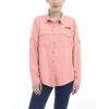 imageLittle Donkey Andy Womens UPF 50 UV Protection Shirt Long Sleeve Fishing Shirt Breathable and Fast DryAcoral