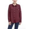 imageLittle Donkey Andy Womens UPF 50 UV Protection Shirt Long Sleeve Fishing Shirt Breathable and Fast DryAdark Red