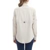 imageLittle Donkey Andy Womens UPF 50 UV Protection Shirt Long Sleeve Fishing Shirt Breathable and Fast DryAkhaki