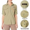 imageLittle Donkey Andy Womens UPF 50 UV Protection Shirt Long Sleeve Fishing Shirt Breathable and Fast DryBlight Khaki