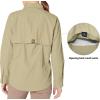 imageLittle Donkey Andy Womens UPF 50 UV Protection Shirt Long Sleeve Fishing Shirt Breathable and Fast DryBlight Khaki