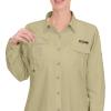 imageLittle Donkey Andy Womens UPF 50 UV Protection Shirt Long Sleeve Fishing Shirt Breathable and Fast DryBlight Khaki