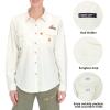 imageLittle Donkey Andy Womens UPF 50 UV Protection Shirt Long Sleeve Fishing Shirt Breathable and Fast DryBoff White