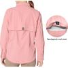 imageLittle Donkey Andy Womens UPF 50 UV Protection Shirt Long Sleeve Fishing Shirt Breathable and Fast DryBpink