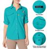 imageLittle Donkey Andy Womens UPF 50 UV Protection Shirt Long Sleeve Fishing Shirt Breathable and Fast DryBteal