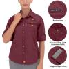 imageLittle Donkey Andy Womens UPF 50 UV Protection Shirt Long Sleeve Fishing Shirt Breathable and Fast DryCdark Red