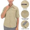 imageLittle Donkey Andy Womens UPF 50 UV Protection Shirt Long Sleeve Fishing Shirt Breathable and Fast DryCkhaki