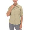 imageLittle Donkey Andy Womens UPF 50 UV Protection Shirt Long Sleeve Fishing Shirt Breathable and Fast DryCkhaki