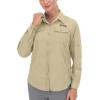 imageLittle Donkey Andy Womens UPF 50 UV Protection Shirt Long Sleeve Fishing Shirt Breathable and Fast DryCkhaki
