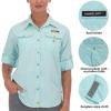 imageLittle Donkey Andy Womens UPF 50 UV Protection Shirt Long Sleeve Fishing Shirt Breathable and Fast DryClight Blue