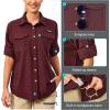 imageLittle Donkey Andy Womens UPF 50 UV Protection Shirt Long Sleeve Fishing Shirt Breathable and Fast DryRed Dahlia
