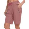imageLittle Donkey Andy Womens Lightweight Breathable Hiking Shorts QuickDry Golf Shorts with Zipper Pockets AirHoles TechWatermelon Heather