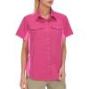 imageLittle Donkey Andy Womens Stretch Quick Dry UPF50 Short Sleeve Shirt for Hiking Travel CampingRose Red