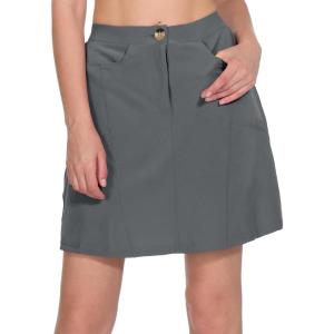 imageLittle Donkey Andy Womens Athletic Skort Skirts UPF 50 Quick Dry Golf Tennis Causal Skirt with Pockets8dark Grey