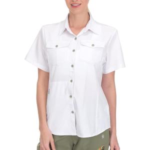 imageLittle Donkey Andy Womens Stretch Quick Dry UPF50 Short Sleeve Shirt for Hiking Travel Camping05 White