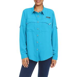 imageLittle Donkey Andy Womens UPF 50 UV Protection Shirt Long Sleeve Fishing Shirt Breathable and Fast DryAsea Blue