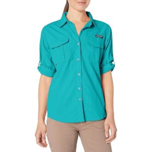 imageLittle Donkey Andy Womens UPF 50 UV Protection Shirt Long Sleeve Fishing Shirt Breathable and Fast DryBteal