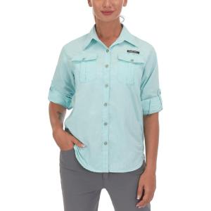 imageLittle Donkey Andy Womens UPF 50 UV Protection Shirt Long Sleeve Fishing Shirt Breathable and Fast DryClight Blue