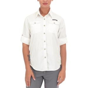 imageLittle Donkey Andy Womens UPF 50 UV Protection Shirt Long Sleeve Fishing Shirt Breathable and Fast DryCoff White
