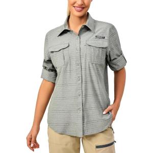 imageLittle Donkey Andy Womens UPF 50 UV Protection Shirt Long Sleeve Fishing Shirt Breathable and Fast DryGreen Bay