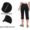imageLittle Donkey Andy Womens Quick Dry 34 Pants Capri Shorts Lightweight Hiking Travel CasualA01 Black