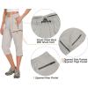 imageLittle Donkey Andy Womens Quick Dry 34 Pants Capri Shorts Lightweight Hiking Travel CasualA03 Light Gray