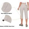 imageLittle Donkey Andy Womens Quick Dry 34 Pants Capri Shorts Lightweight Hiking Travel CasualA03 Light Gray