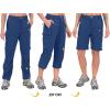 imageLittle Donkey Andy Womens Stretch Convertible Pants Zip Off Quick Dry Hiking PantsBaleine Blue