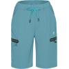imageLittle Donkey Andy Womens Ultra Stretch Quick Dry Lightweight Bermuda Shorts Drawstring Zipper Pocket Hiking Travel WorkoutA07 Milky Blue