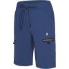 imageLittle Donkey Andy Womens Ultra Stretch Quick Dry Lightweight Bermuda Shorts Drawstring Zipper Pocket Hiking Travel WorkoutA12 Navy
