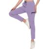 imageLittle Donkey Andy Womens UltraStretch Quick Dry Lightweight Ankle Pants Drawstring Active Travel HikingA14 Light Purple