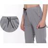 imageLittle Donkey Andy Womens UltraStretch Quick Dry Lightweight Ankle Pants Drawstring Active Travel HikingA2 Gray