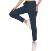 imageLittle Donkey Andy Womens UltraStretch Quick Dry Lightweight Ankle Pants Drawstring Active Travel HikingA3 Navy Blue