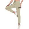 imageLittle Donkey Andy Womens UltraStretch Quick Dry Lightweight Ankle Pants Drawstring Active Travel HikingA4 Khaki
