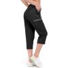 imageLittle Donkey Andy Womens UltraStretch Quick Dry Lightweight Ankle Pants Drawstring Active Travel HikingB1 Black Capri Pants
