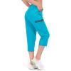 imageLittle Donkey Andy Womens UltraStretch Quick Dry Lightweight Ankle Pants Drawstring Active Travel HikingB11 Blue Atoll Capri Pants