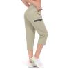 imageLittle Donkey Andy Womens UltraStretch Quick Dry Lightweight Ankle Pants Drawstring Active Travel HikingB13 Khaki Capri Pants