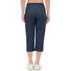 imageLittle Donkey Andy Womens UltraStretch Quick Dry Lightweight Ankle Pants Drawstring Active Travel HikingB3 Navy Blue Capri Pants
