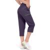 imageLittle Donkey Andy Womens UltraStretch Quick Dry Lightweight Ankle Pants Drawstring Active Travel HikingB4 Dark Purple Capri Pants