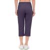 imageLittle Donkey Andy Womens UltraStretch Quick Dry Lightweight Ankle Pants Drawstring Active Travel HikingB4 Dark Purple Capri Pants