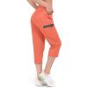 imageLittle Donkey Andy Womens UltraStretch Quick Dry Lightweight Ankle Pants Drawstring Active Travel HikingB8 Orange Capri Pants