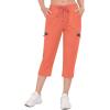imageLittle Donkey Andy Womens UltraStretch Quick Dry Lightweight Ankle Pants Drawstring Active Travel HikingB8 Orange Capri Pants
