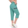 imageLittle Donkey Andy Womens UltraStretch Quick Dry Lightweight Ankle Pants Drawstring Active Travel HikingB9 Light Green Capri Pants
