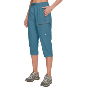imageLittle Donkey Andy Womens Quick Dry 34 Pants Capri Shorts Lightweight Hiking Travel CasualA10 Slate