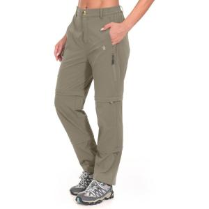 imageLittle Donkey Andy Womens Stretch Convertible Pants Zip Off Quick Dry Hiking PantsPale Khaki